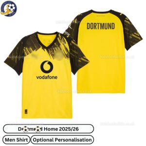 D0rt^_^mund Home Men Football Shirt 2025_26